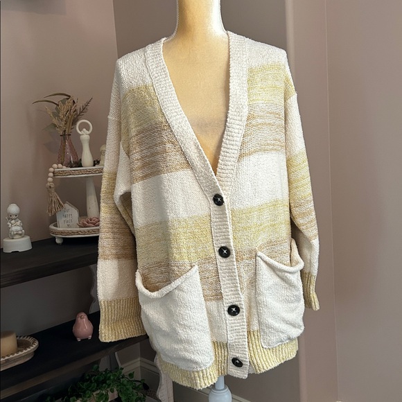 Free People Grains Combo Southport Beach Cardigan(size Small) - Picture 6 of 10